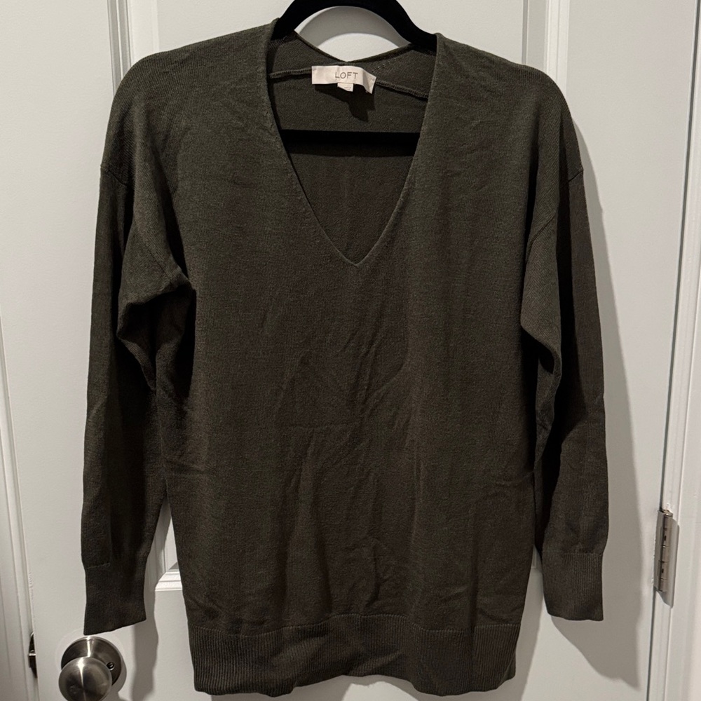 NWOT Olive Green LOFT Sweater